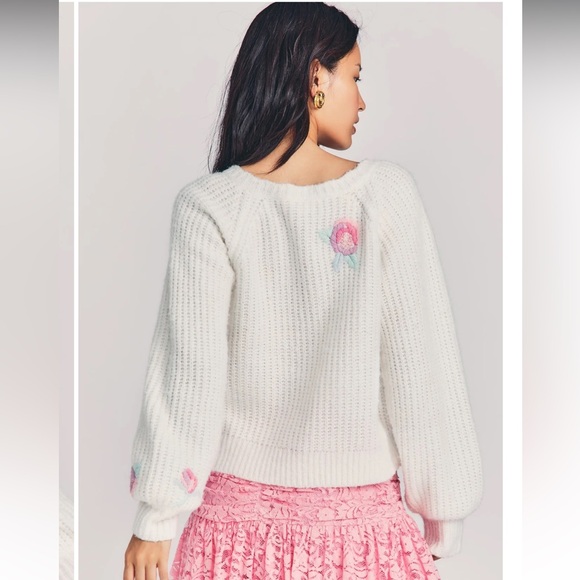 LoveShackFancy Brookie Cardigan Size XS - Picture 6 of 14